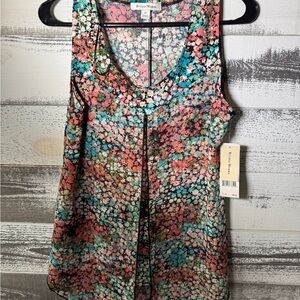 Studio Works Colorful Floral Sleeveless Blouse